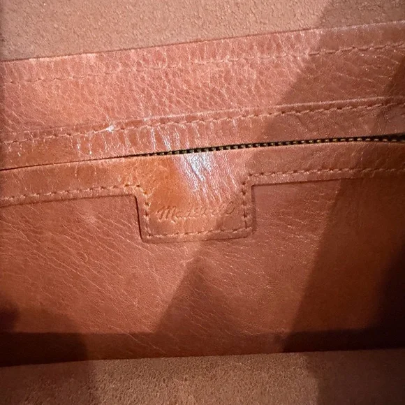 Madewell Brown Leather Tote Bag with cross body strap - Picture 4 of 4